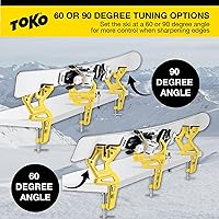 Vista 4 de TOKO Agarre de tornillo de banco de esquí de carrera para afinar y encerar esquís alpinos, agarre seguro antideslizante y posición de sujeción