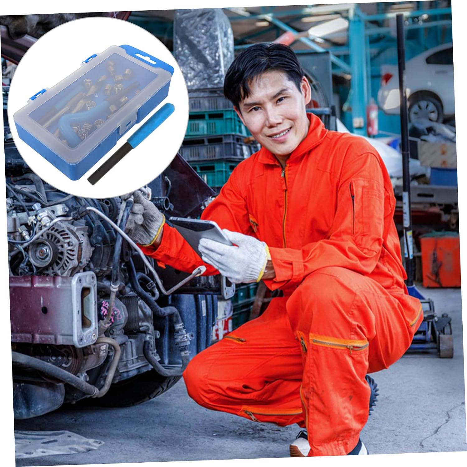 PRETYZOOM 1set Threaded Repair Kit Thread Insert Installation for Stripped Threads Automotive and Mechanical Applications Includes Essential Tools for Repairing
