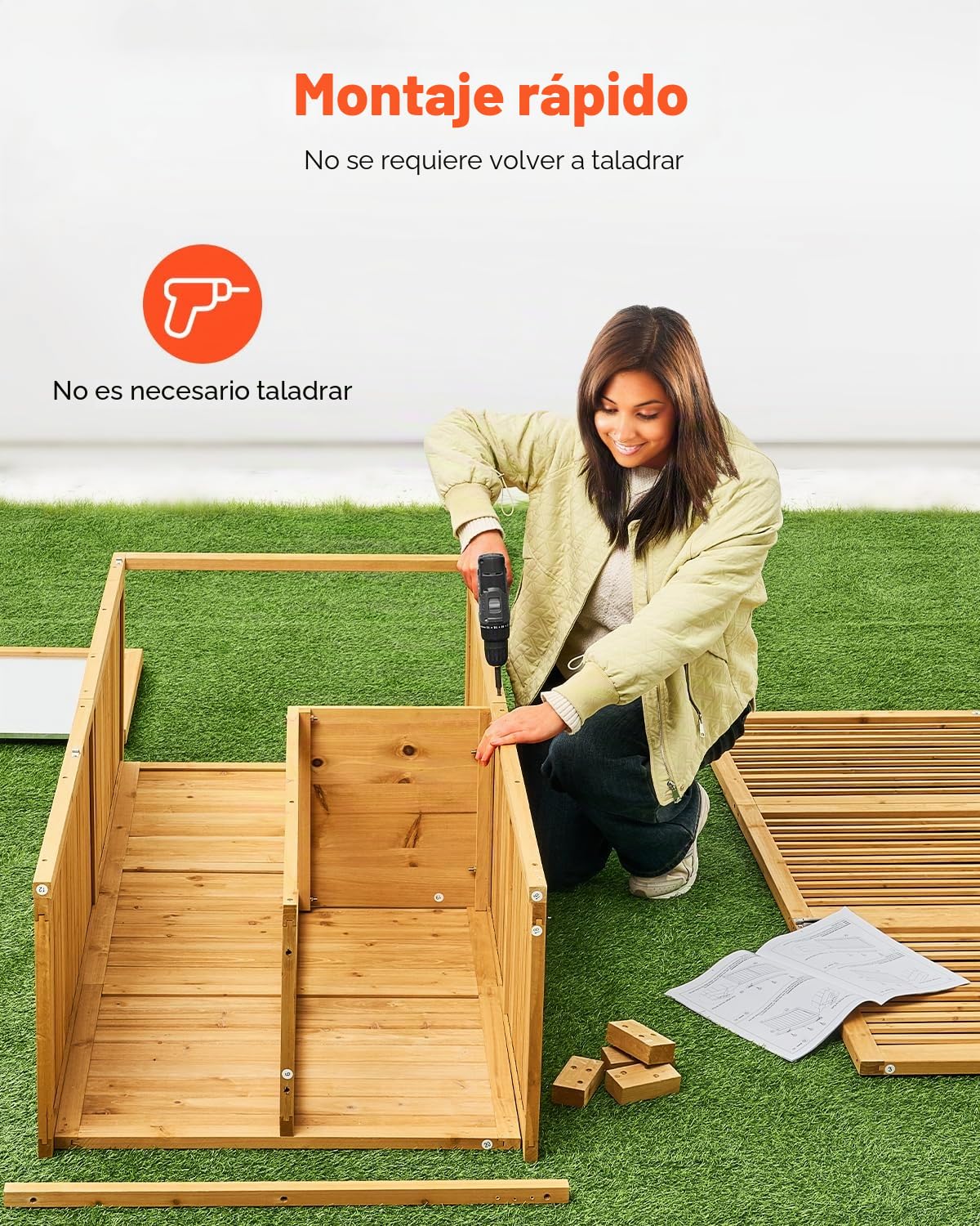 VEVOR Cobertizo de Almacenamiento para Exteriores 80 x 50 x 162 cm Cobertizo de Madera para Almacenamiento con Marco de Metal Gabinete de Almacenamiento Impermeable para Patio, Jardín, Césped