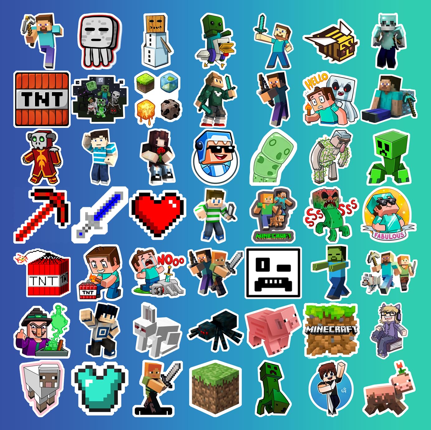 Pack of 45+ Gaming Stickers for Boys, Water Bottle Stickers for Kids, Waterproof Vinyl for Laptop Skateboard Guitar Luggage-picture-20