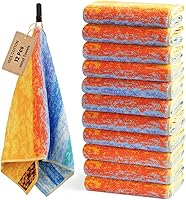 Vista 172 de SEMAXE Juego de 12 toallas de 100% algodón, 13 × 13 pulgadas, toallas suaves amarillas para la cara – súper absorbentes y de secado rápido, paño