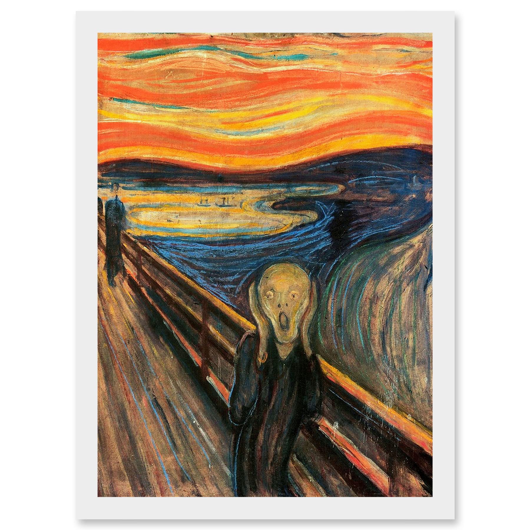 Artery8 Edvard Munch The Scream Classic Old Master Fear A4 Artwork Framed Wall Art Print