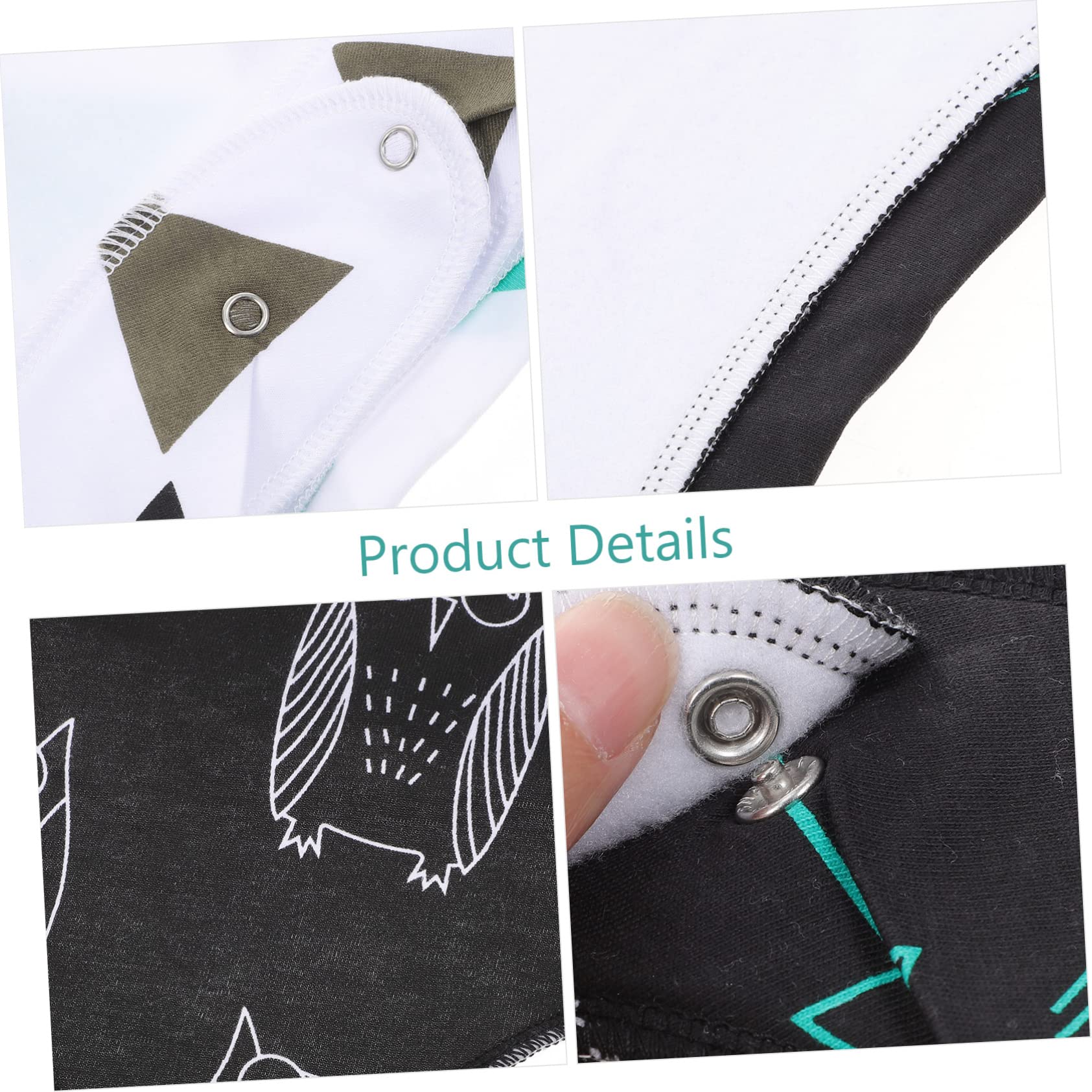 Toyvian 12pezzi Bavaglini Per Cotone Impermeabili Da Bandana Assorbente Per Alimentazione e Salivazione Morbidi e Delicati Sulla Per Mesi