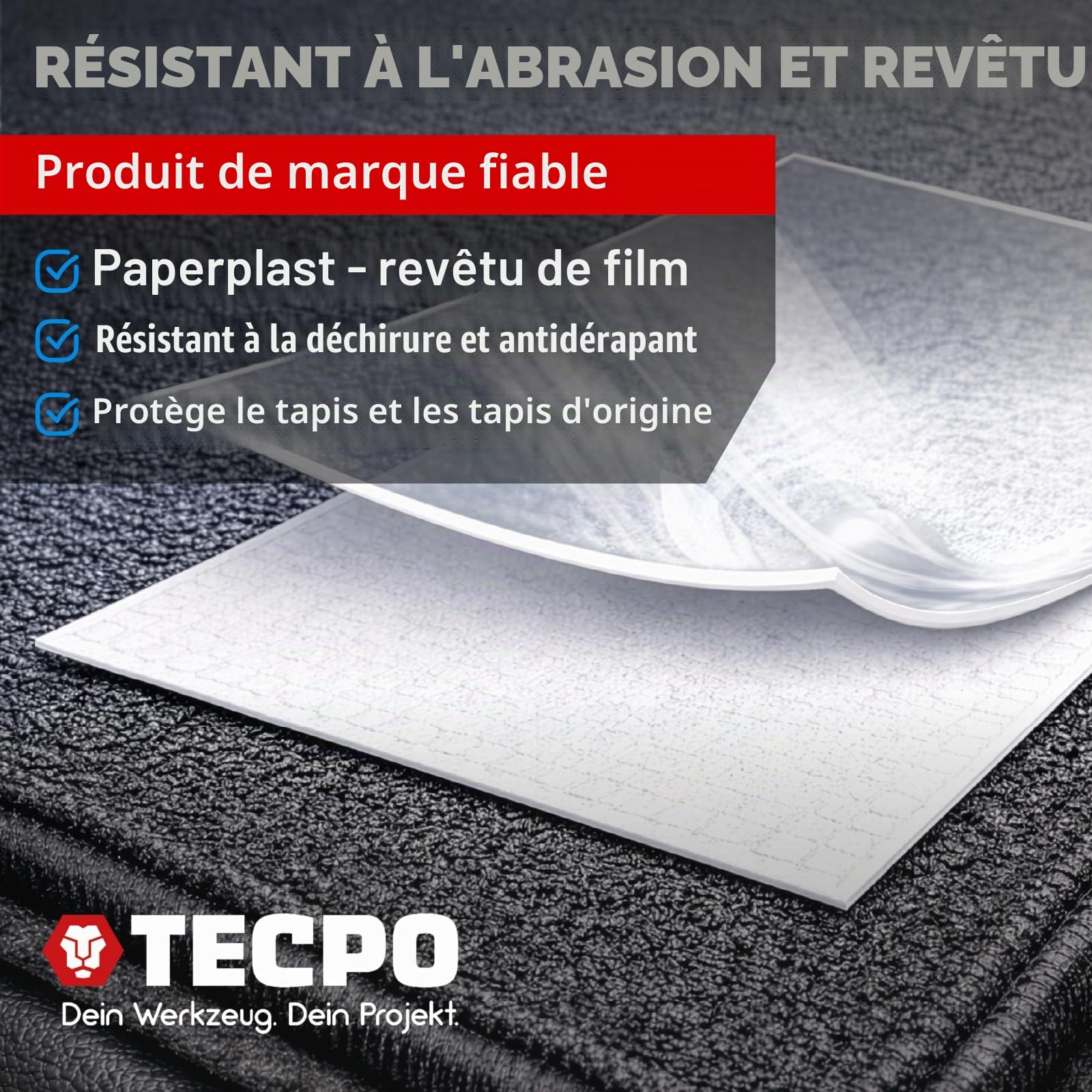 TECPO Lot de 500 tapis de sol jetables 500 x 380 mm - Protection du sol