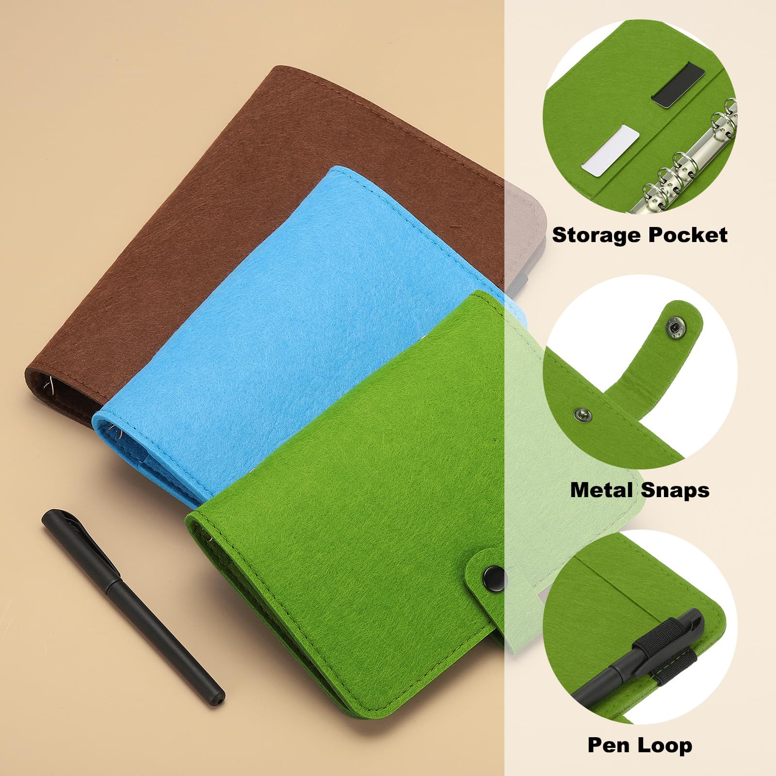 PATIKIL A5 Felt Binder - Image 3