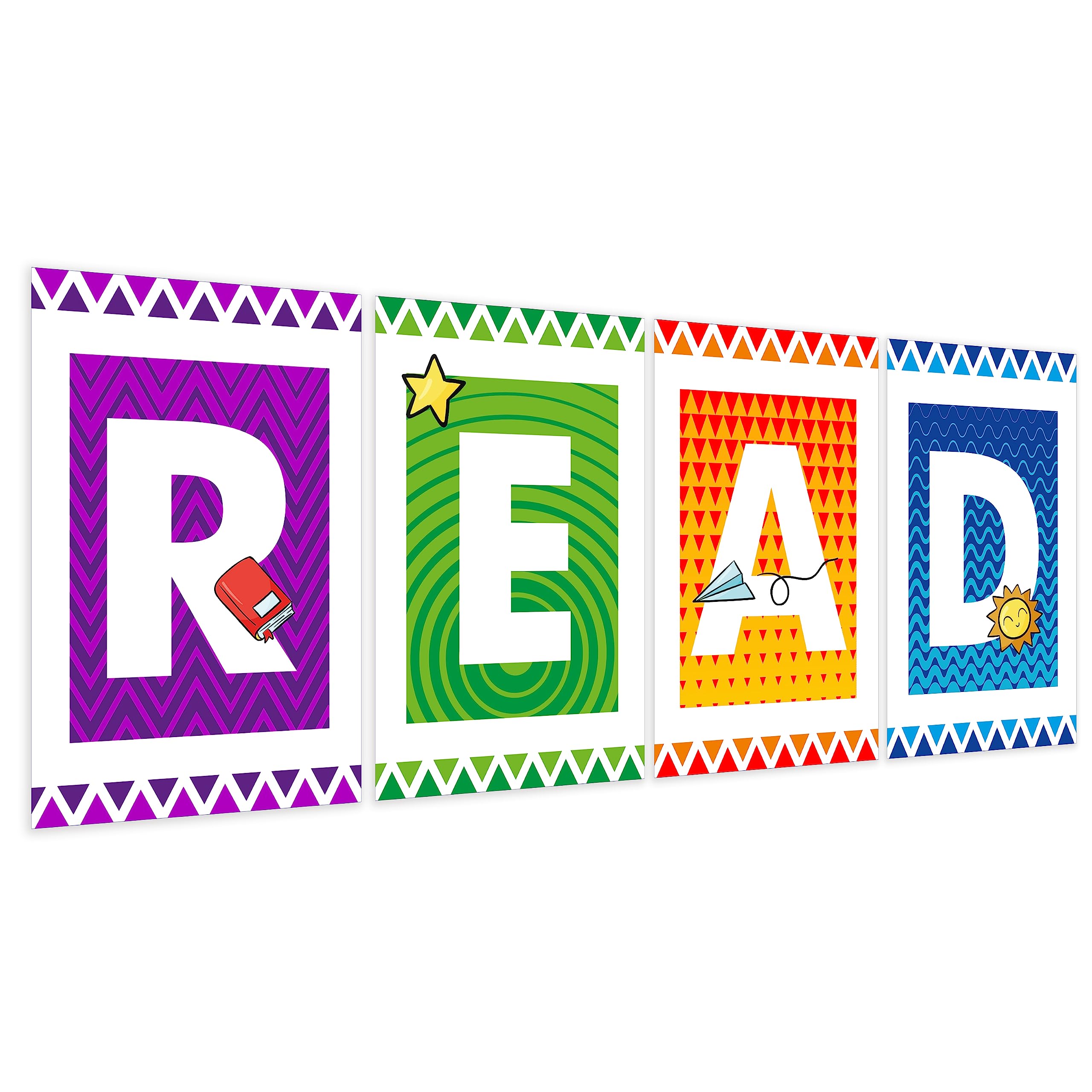 easykart labels Reading Classroom Decorations Laminated Reading Poster for Classroom 11 x 17 Inches Reading Bulletin Board Colorful Reading Wall Decor Supplies for Reading Room