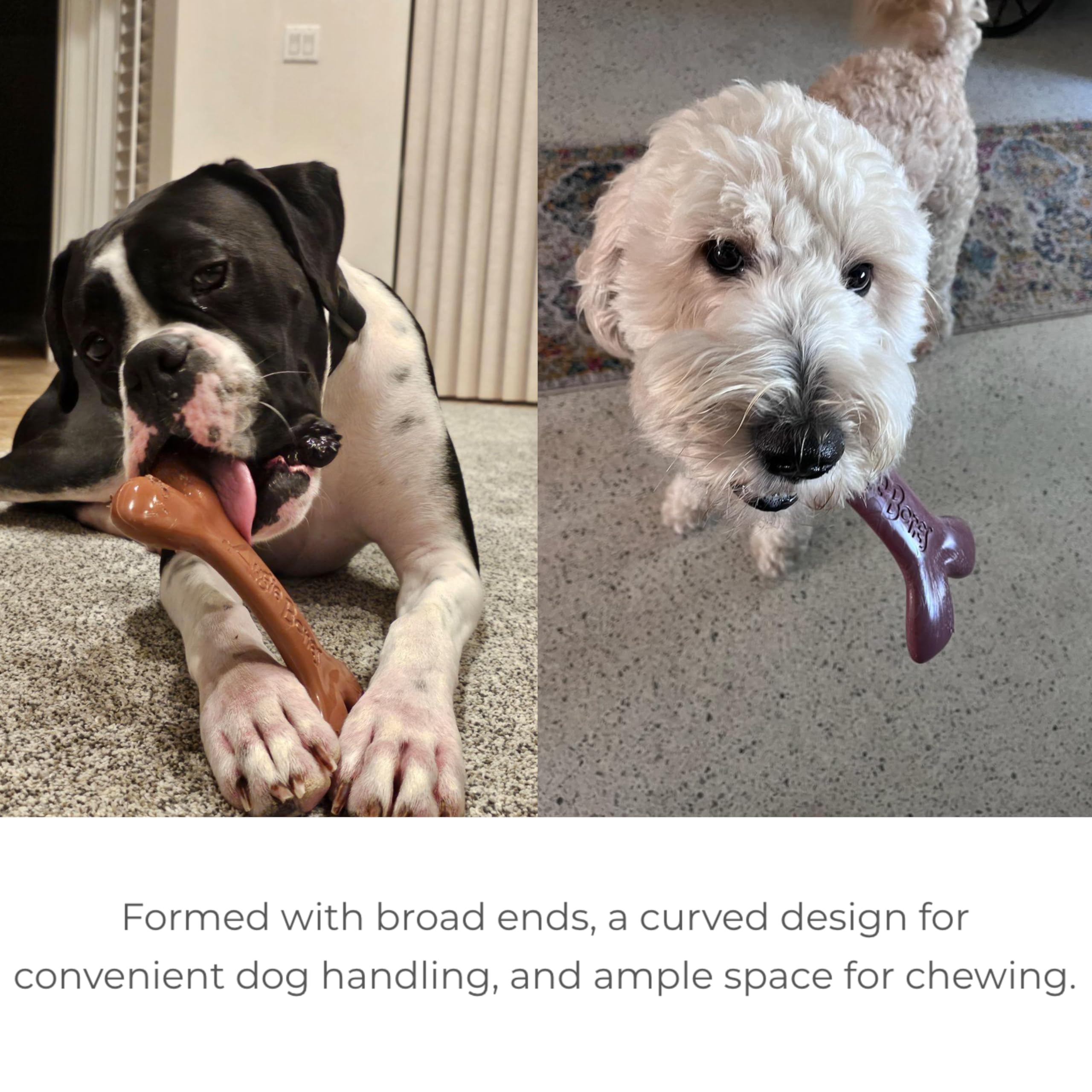 Ungiftiges Hundespielzeug – nachhaltiges Kauspielzeug für Hunde mit Erdnussbuttergeschmack für aggressive Kauer – langlebiges, pflanzliches Bioplastik-Haustierspielzeug – hergestellt in