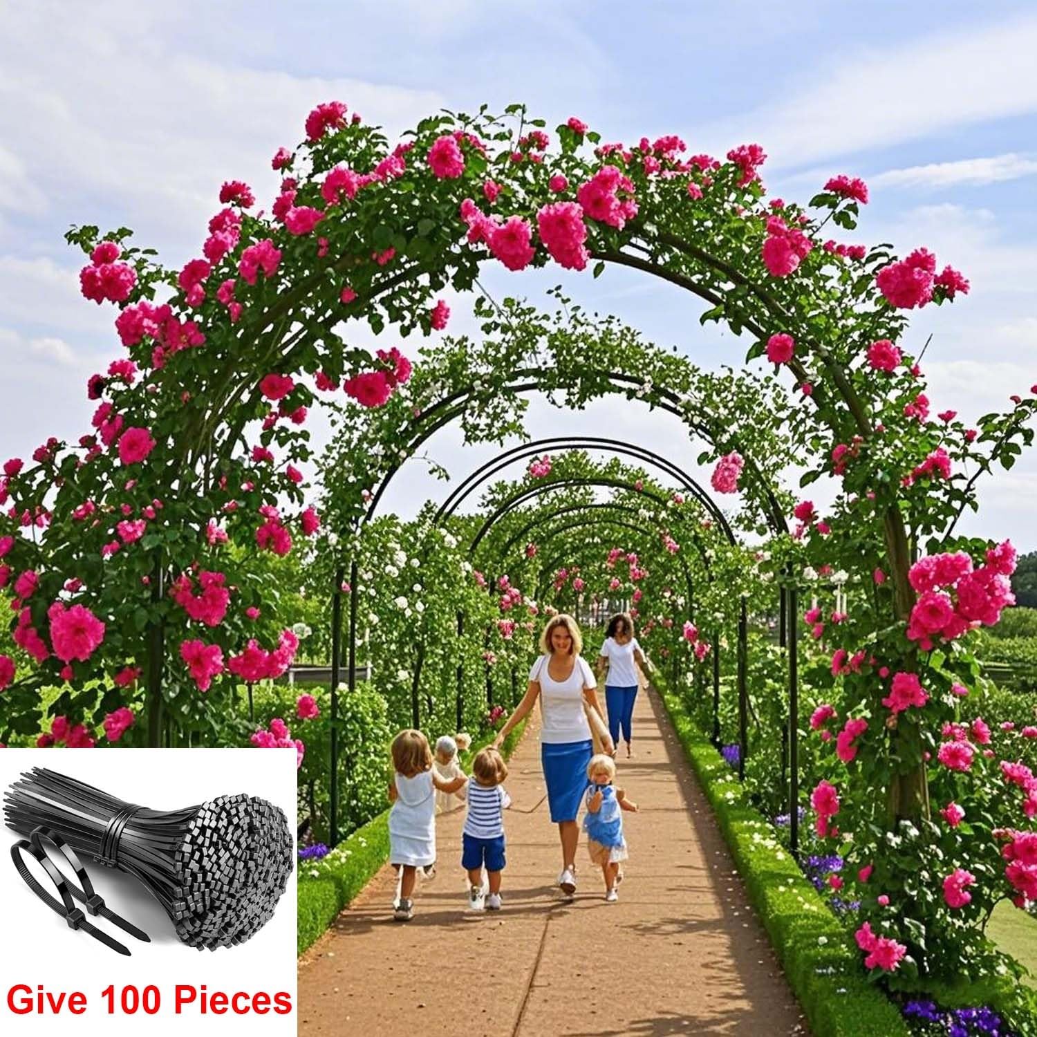 Stabiler Metall-Gartenbogen Rankhilfe braune Rosenlaube für Kletterpflanzen Hochzeitsdekoration Außenstütze B140xH230cm Rankhilfe für Garten Balkon