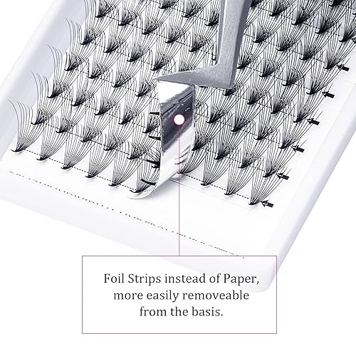 Miniatura 3 de Extensiones de pestañas postizas en abanico 12D 0.003 in, bandeja mixta, abanicos de pestañas de raíz media, abanicos de pestañas prefabricadas con