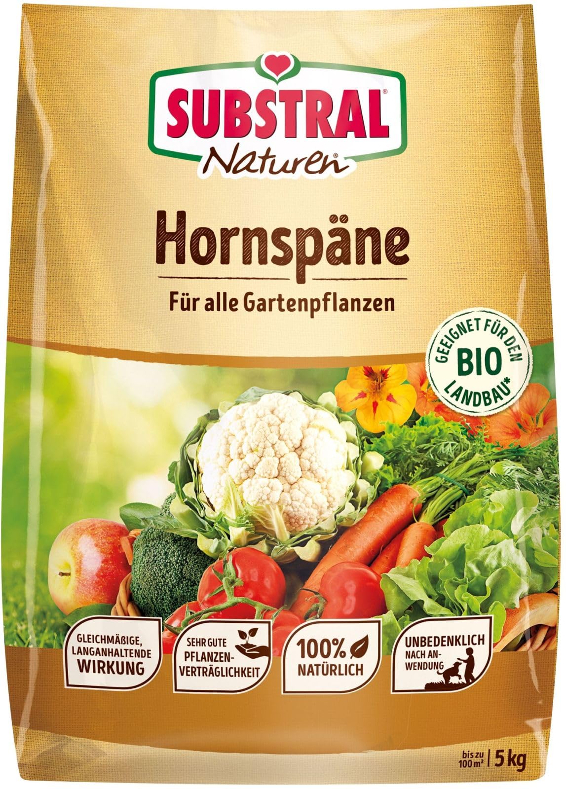 4 X 5 kg Bio Hornspäne Naturen