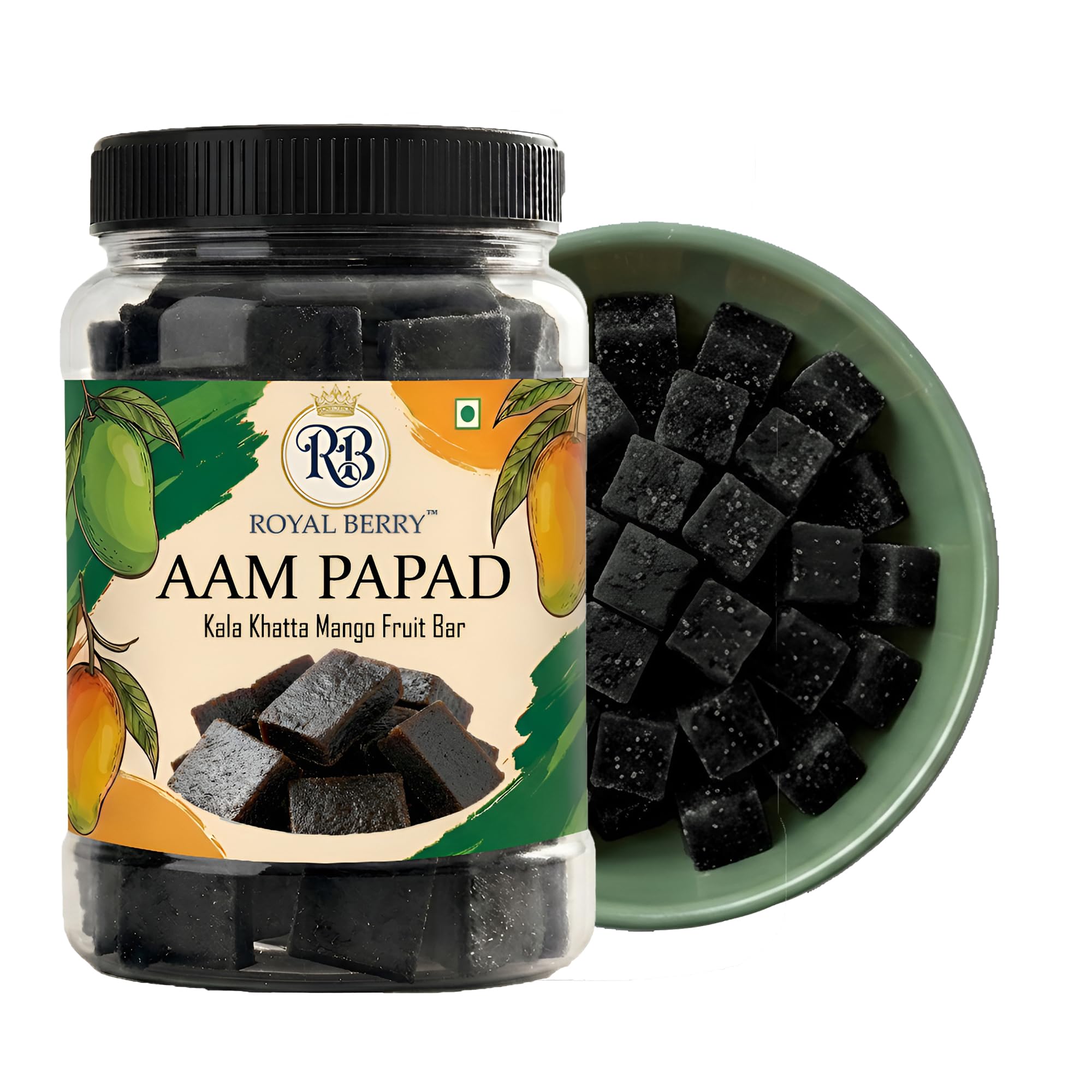 Royal Berry Aam Papad | Kala Khatta Aam Papad | Pack of 400gm | Tangy Dried Mango Fruit Snack | Traditional Indian Fruit Bar | Aam Papad Khatta Meetha | Aam papad Candy | Mango Papad | Candy | Candies | Amm Papad-image-7