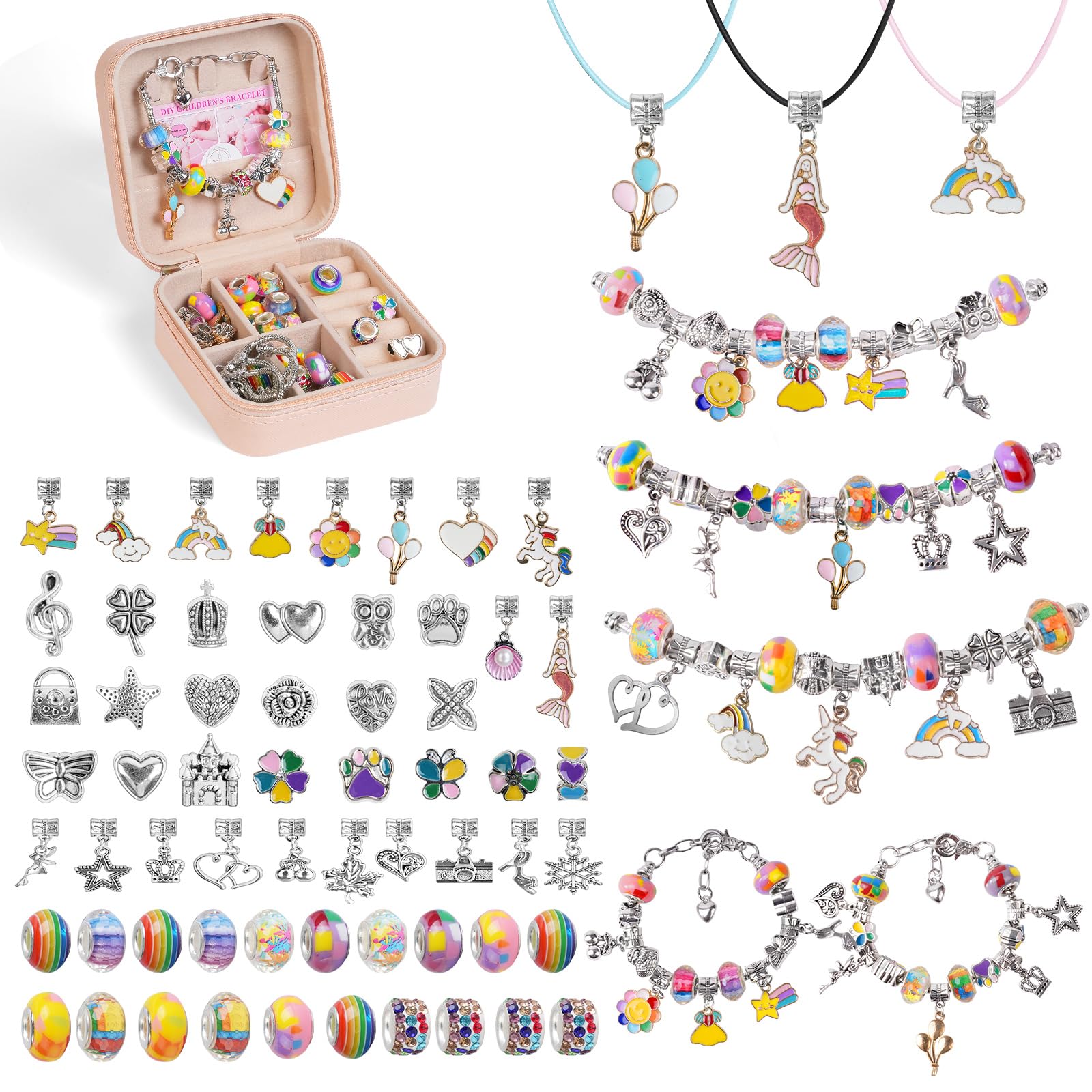AUAUY Kit Giochi Crea Braccialetti DIY Regalo Bambina 5-10 Anni, Idee Originali per Natale e Compleanno