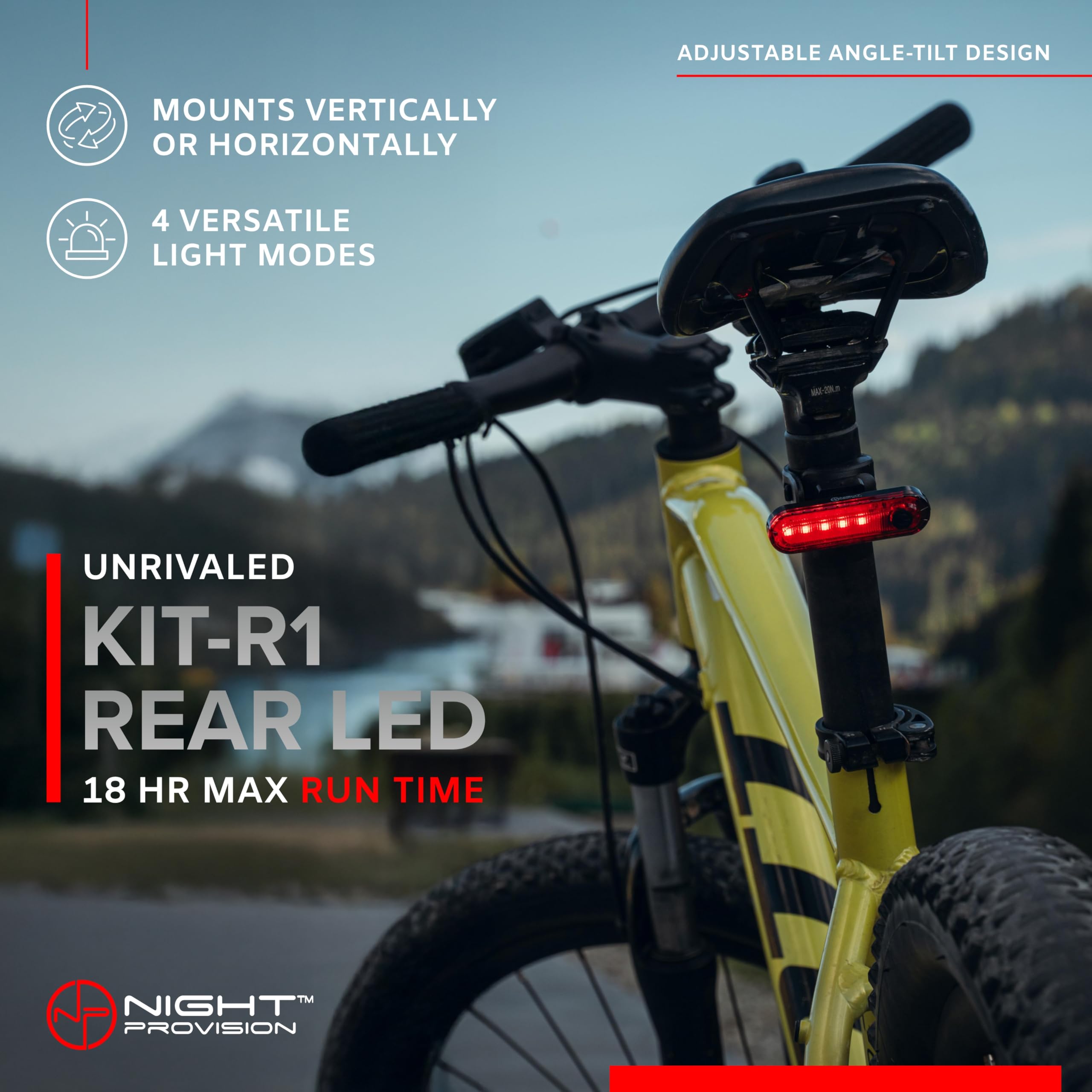 Bike Light Cycleafer® s Set, USB Rechargeable LED, Powerful Front