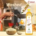 Shagun Cold Pressed Sesame Oil | 100% Pure Gingelly oil | Washed Til Oil 1 Litre (1000 ml) gallery image