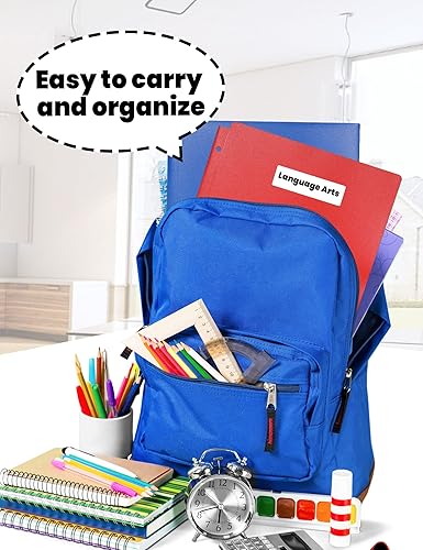 Miniatura 7 de SUNEE Carpetas de 3 agujeros con bolsillos (paquete de 12, colores surtidos), carpetas de plástico para carpeta de 3 anillas, carpeta resistente