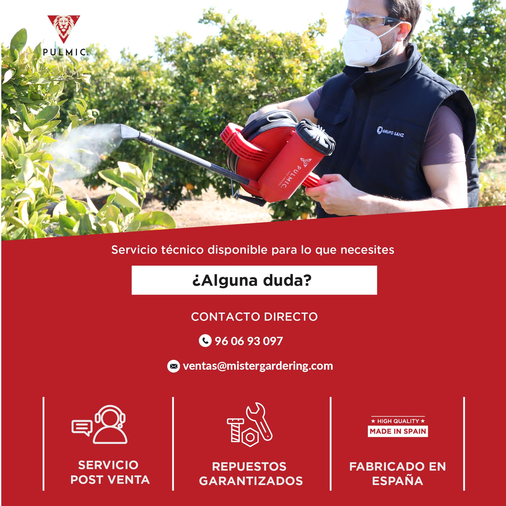 Espolvoreador Azufre, Tierra de Diatomeas e Insecticidas .Pulverizador de Polvo con Agitador, Boquilla y Tubo Orientable .Fuelle para Fumigar Polvo con Agitador. Azufradora 1,5kg Fabricado en España