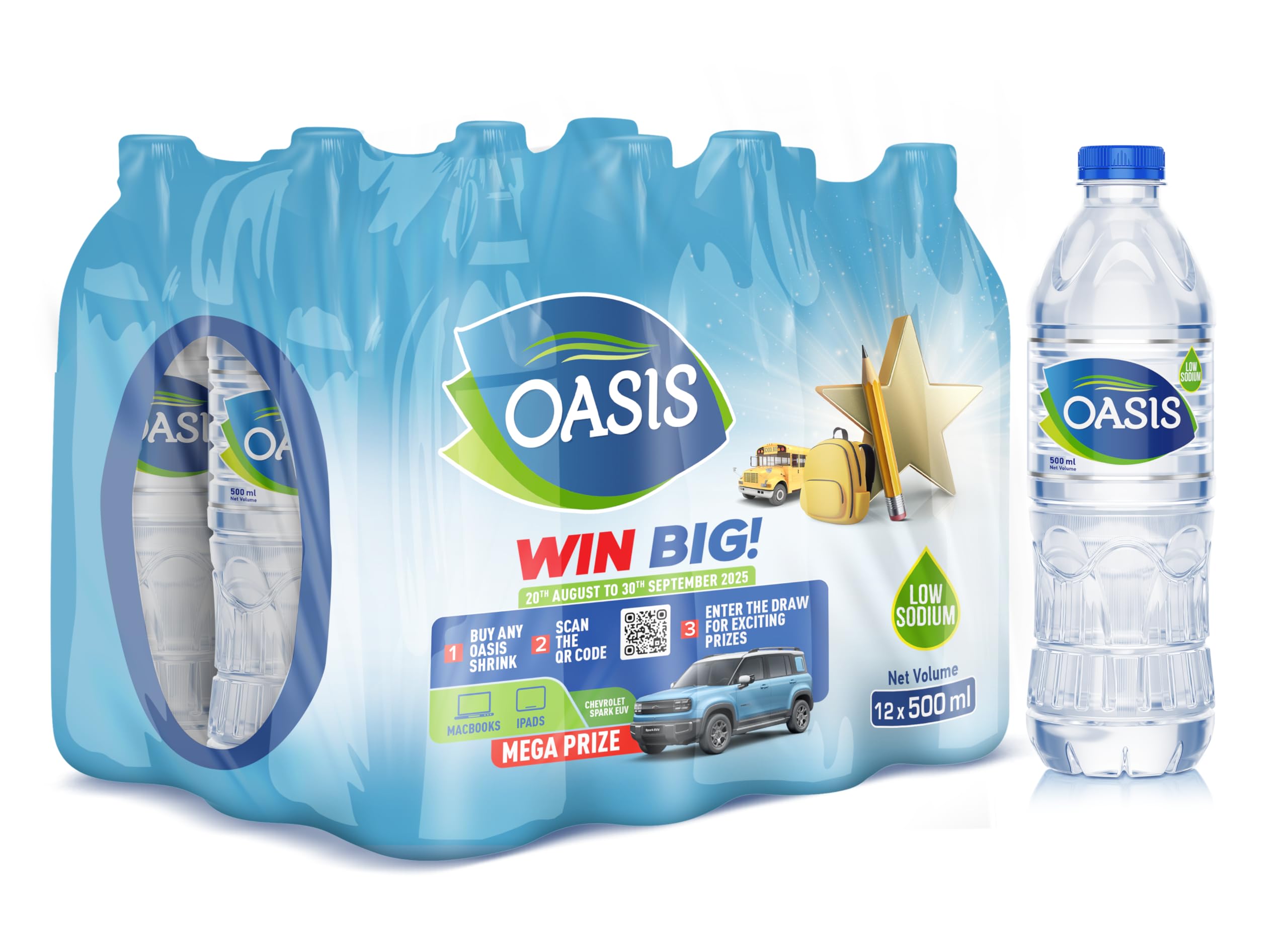 Oasis Still Water - 500 ml (Pack of 12)
