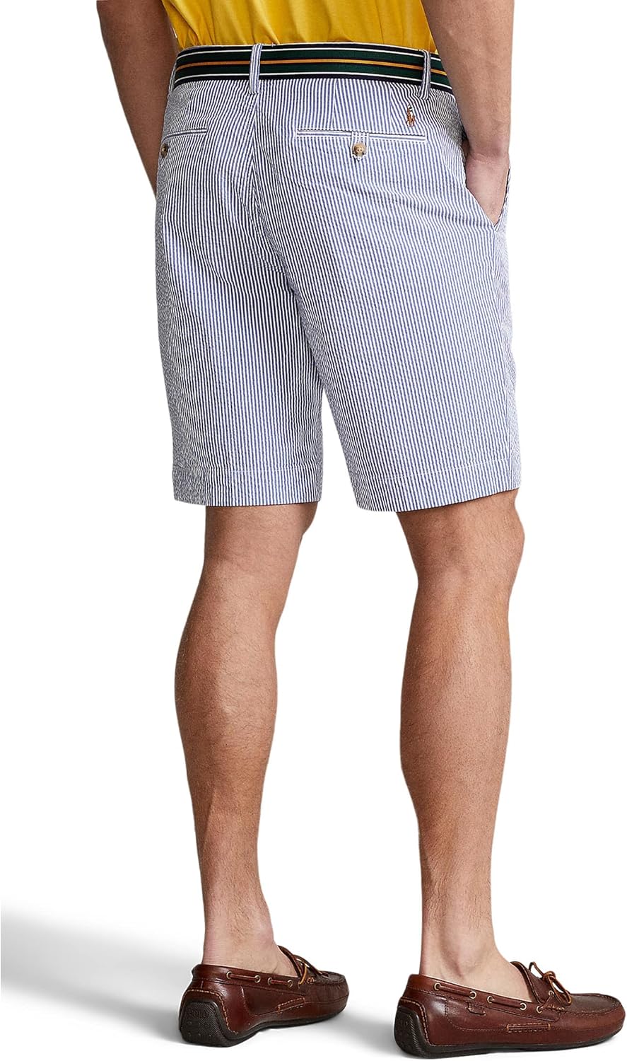 POLO RALPH LAUREN 9.25-Inch Stretch Classic Fit Seersucker Shorts Blue 40 - Image 2