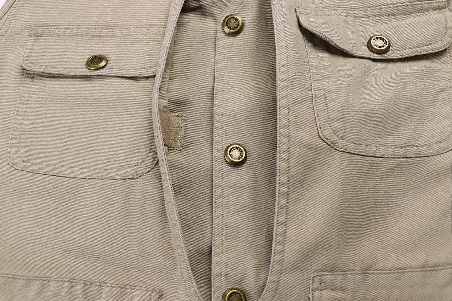 Gilet de Pêche Homme Veste Sans Manches Multi-Poches Gilet de Sport Photographie Veste de Voyage Gilets pour Chasse