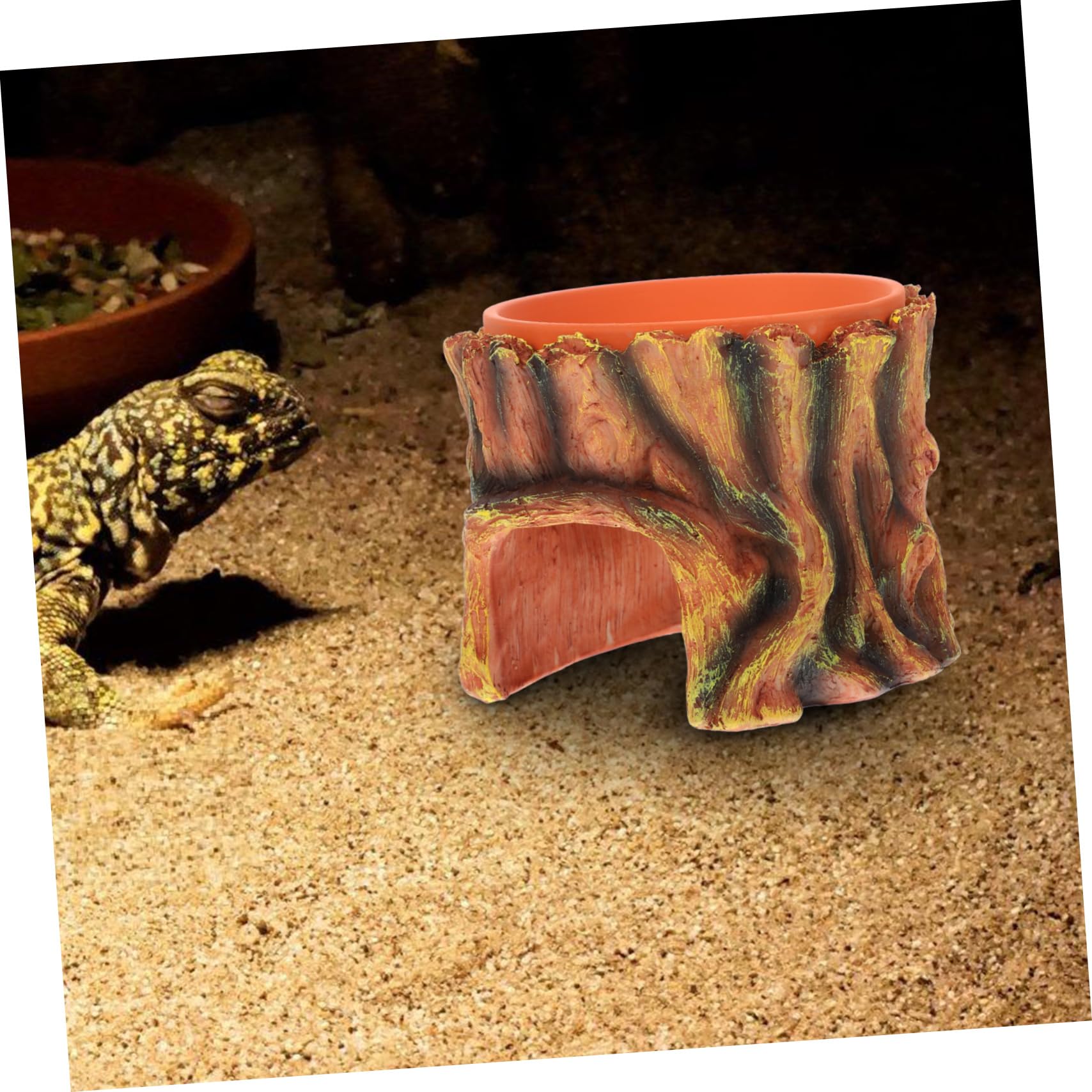 Nascondiglio Per Rettili in Resina Nascondiglio Per Gechi Leopardo Accessorio Per Acquario Decorazione Per Acquario