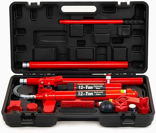 Miniatura 7 de 10 Ton Porta Power Hydraulic Jack, Upgraded Hydraulic Combined Multifunctional Jack for car Repairs,Auto Body Frame Repair Kit (12 Ton)