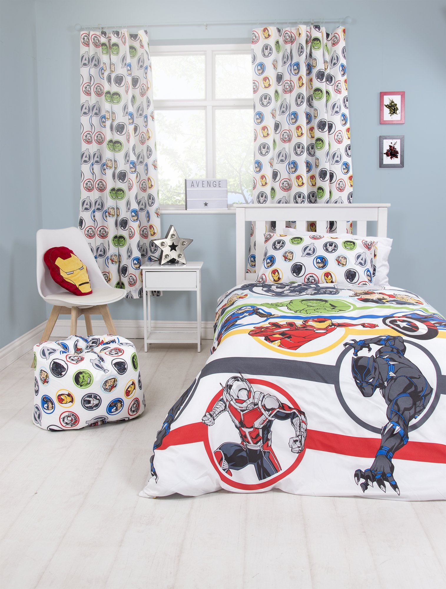 Jerry Fabrics Marvel Avengers Single Duvet And Cushion Set Girls