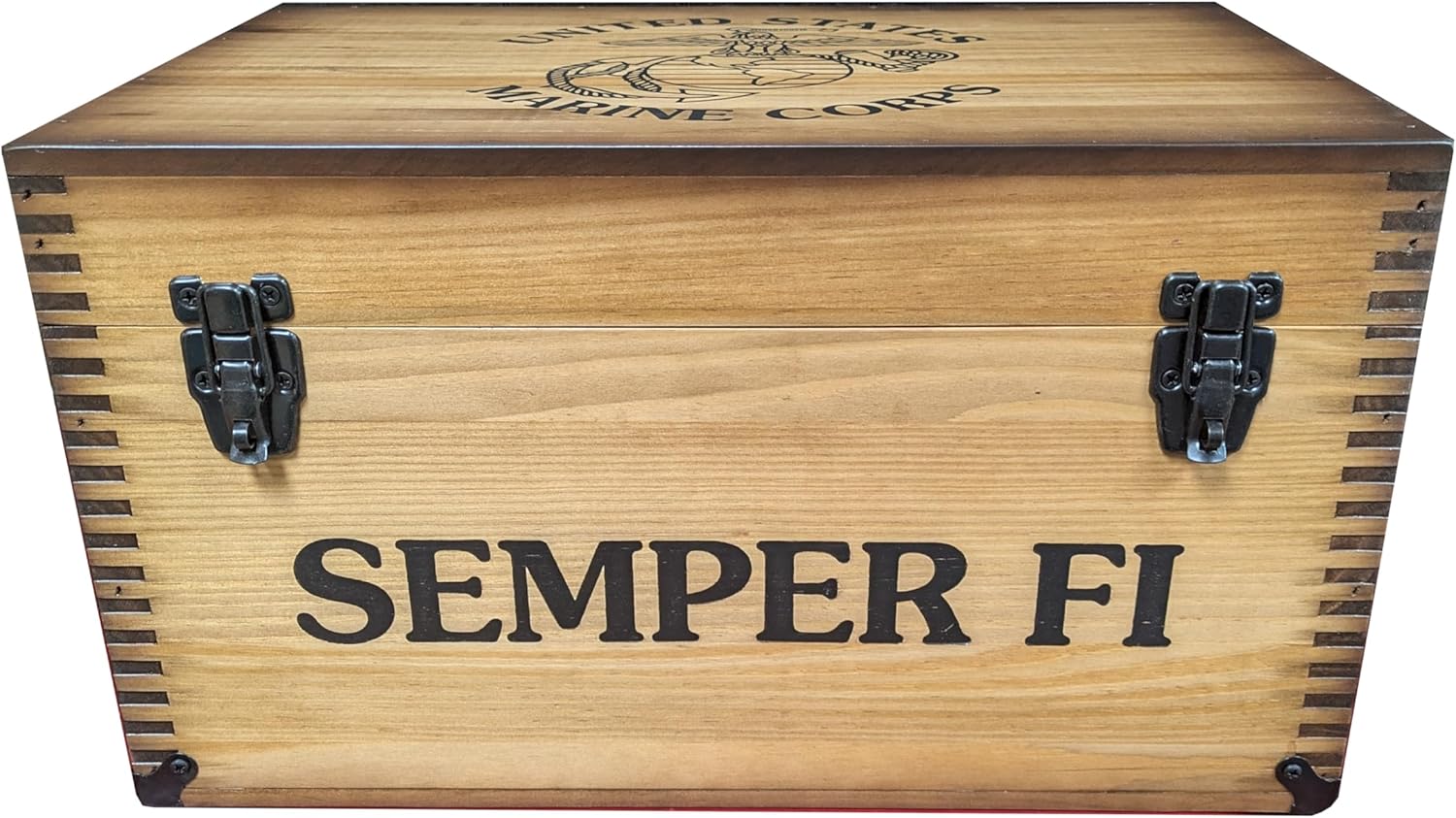 VINTAGE EDITIONS MARINE WOODEN KEEPSAKE CHEST BOX, ANTIQUE BROWN