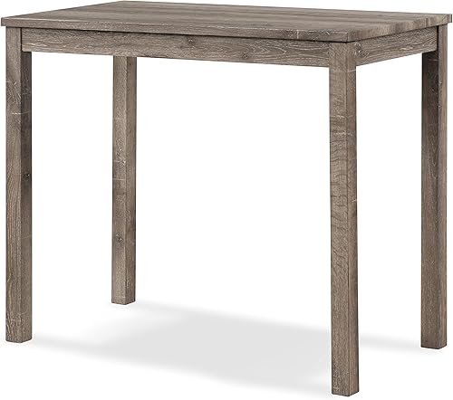 Miniatura 4 de Sora Wood - Juego de comedor de 3 piezas, altura de mostrador, color gris pardo