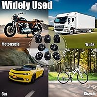 Vista 6 de 8 tapas de válvula de vástago de neumático con diamantes de cristal, a prueba de polvo, tapas universales para válvulas de neumáticos para Negro