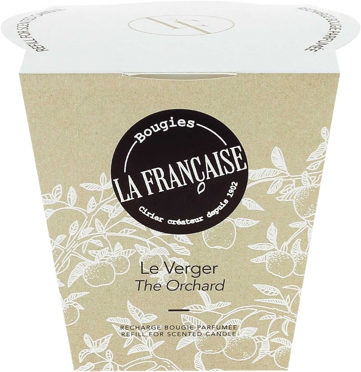 Bougies la Française Scented Candle Refill, The Mountain | Made in Tunisia, Scented Candle Refill, 200 g Refill, Approx. 40-Hour Burn Time, Refreshes Your Decorative Jar