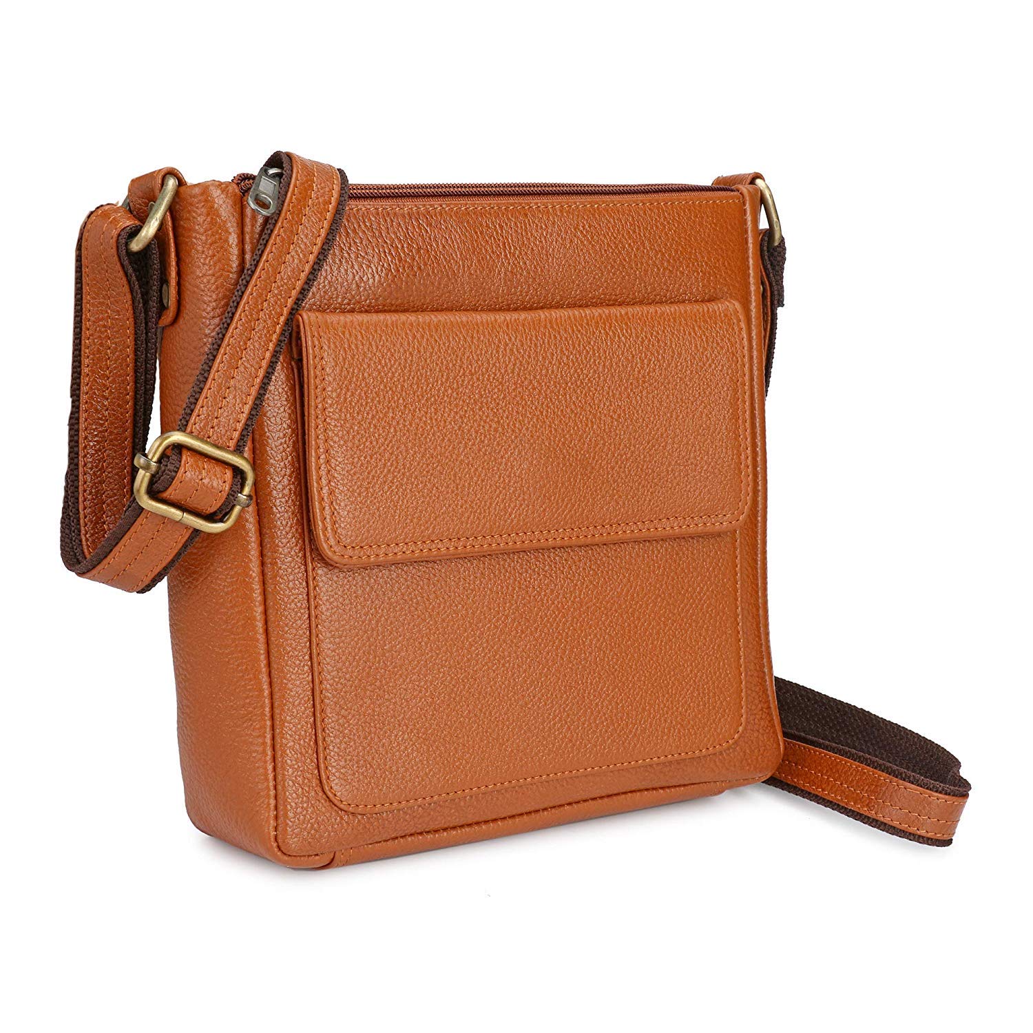 KULLI MODA Premium Genuine Leather Brown Sling Bag - Image 2 thumbnail
