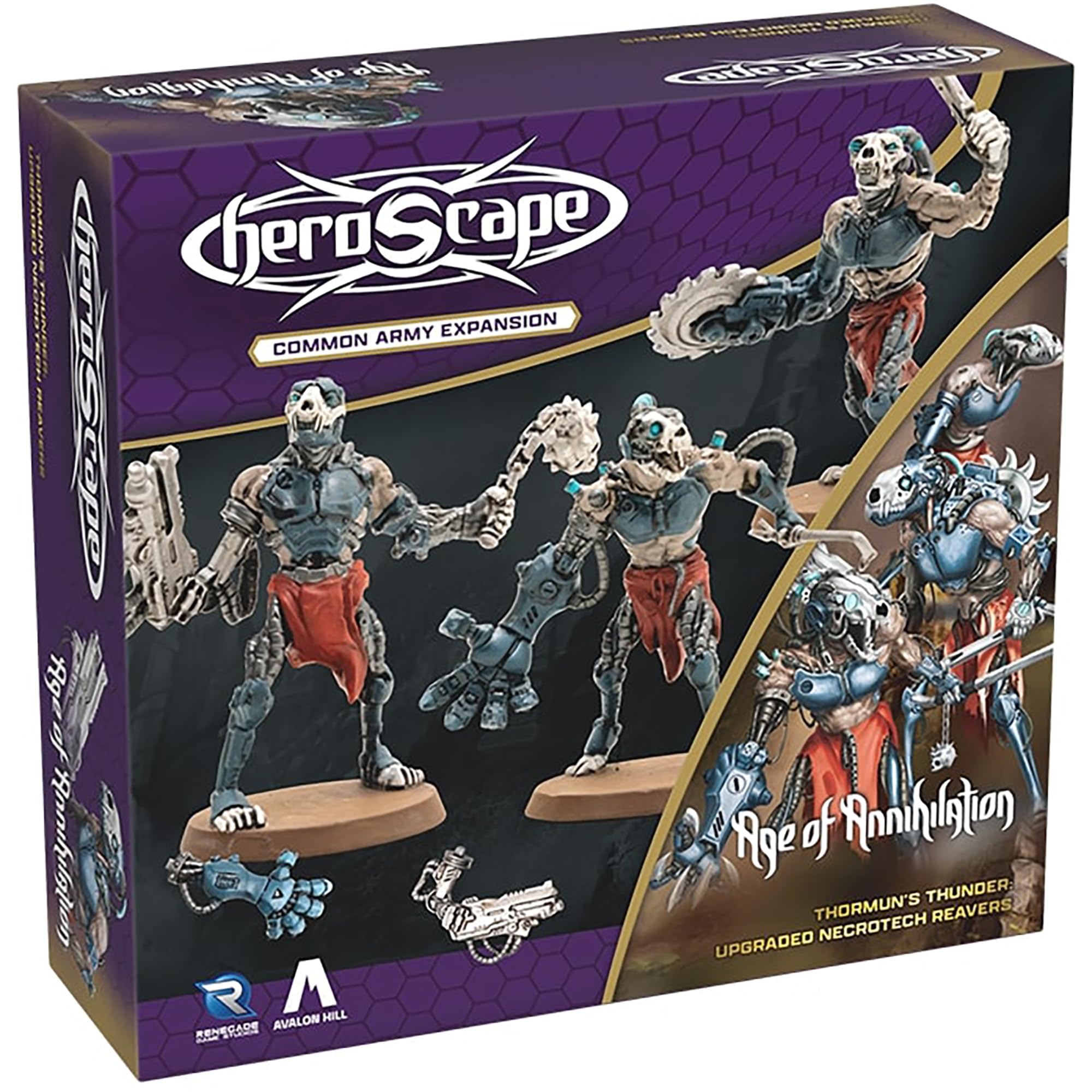 Renegade | Heroscape Age Of Annihilation: Necrotech Reavers | Rozszerzenie Armii, Kompatybilne Z Heroscape, 6 Figurek, 9 Wymiennych Ramion, 4 Karty Armii | 2-4 Graczy | 60-120 Minut