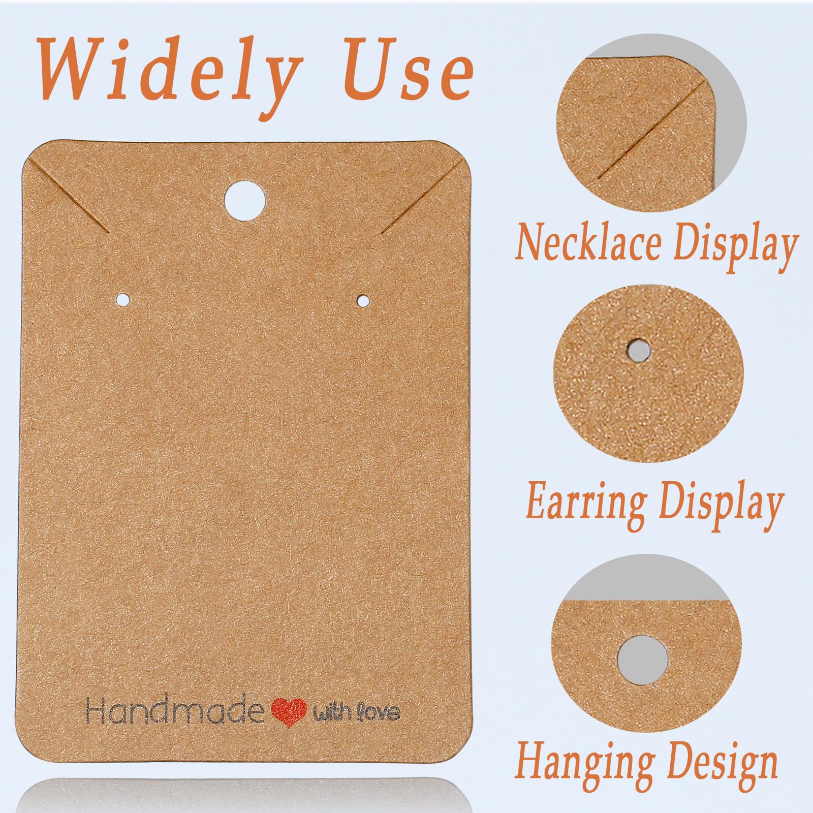 Cartes De Présentation Pour Boucles D'oreilles - Lot De 100, 9x5cm, Carton Résistant - Pour Exposition, Vente Ou Rangement Bijoux - 14