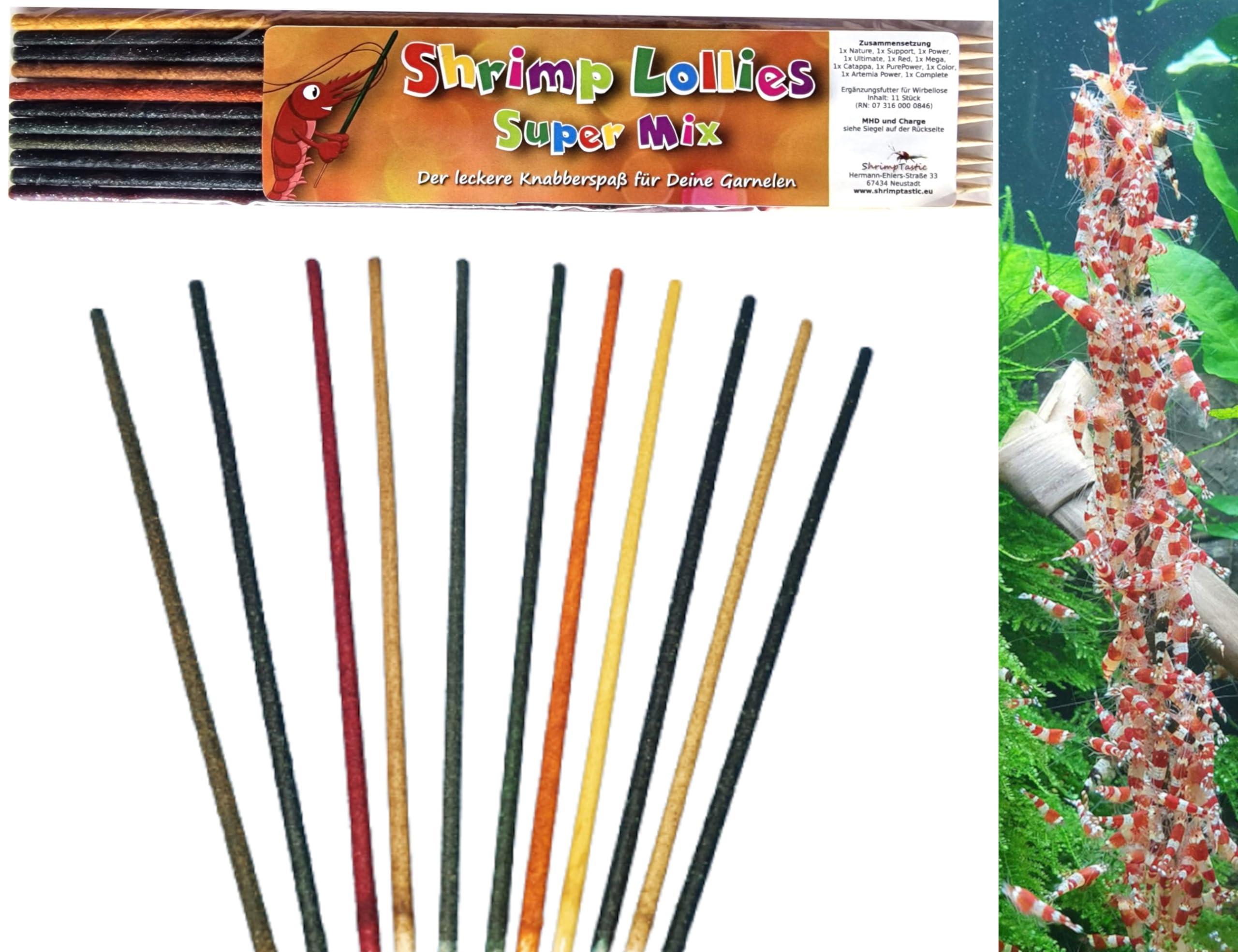 Shrimp-Lollies Super-Mix (11x1 Lollie = 11 Stück)