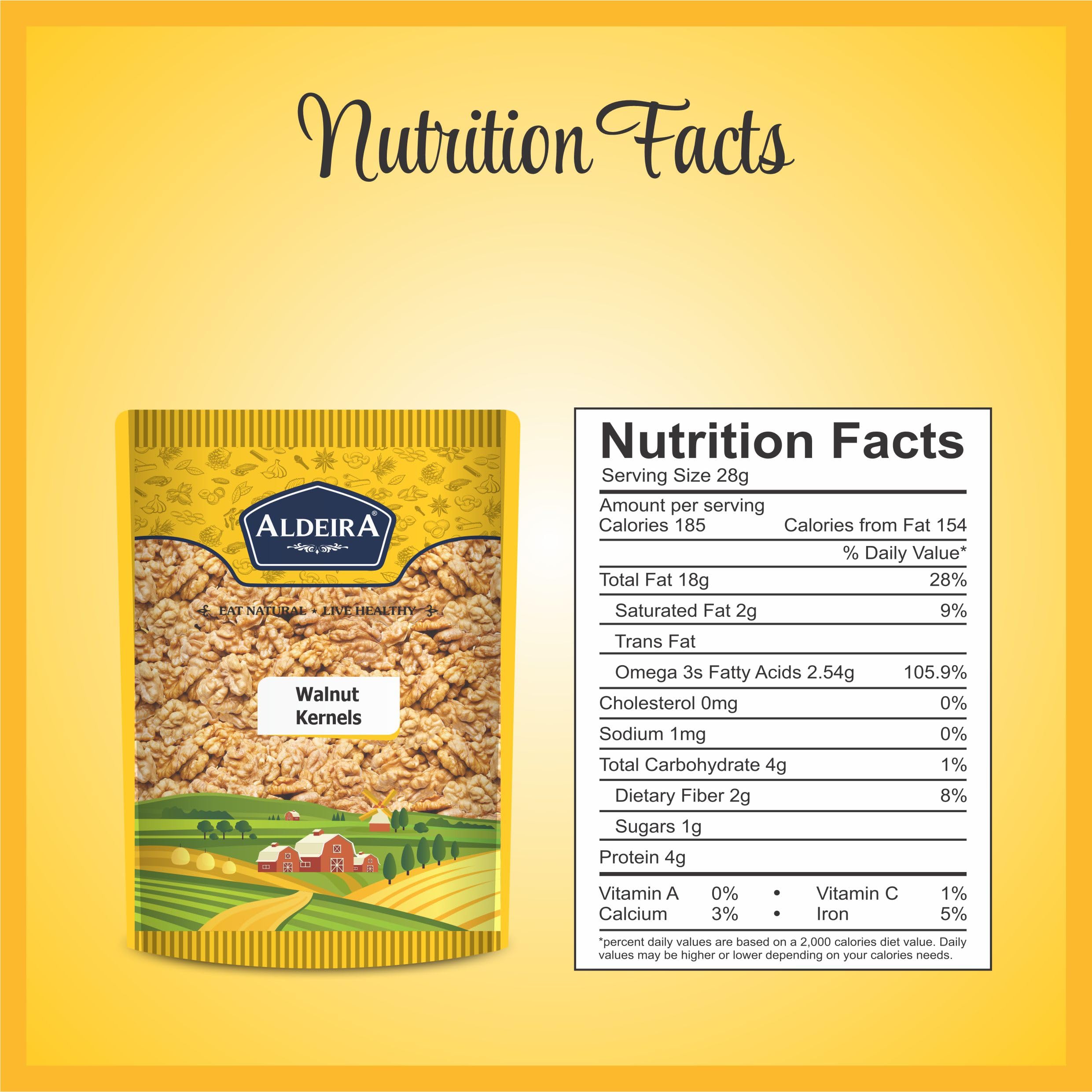 ALDEIRA Walnut Kernels Pouch 1kg (500gm x 2) Pack Without Shell | Akhrot Giri | Dry Fruits and Nuts | Grocery Items. 2