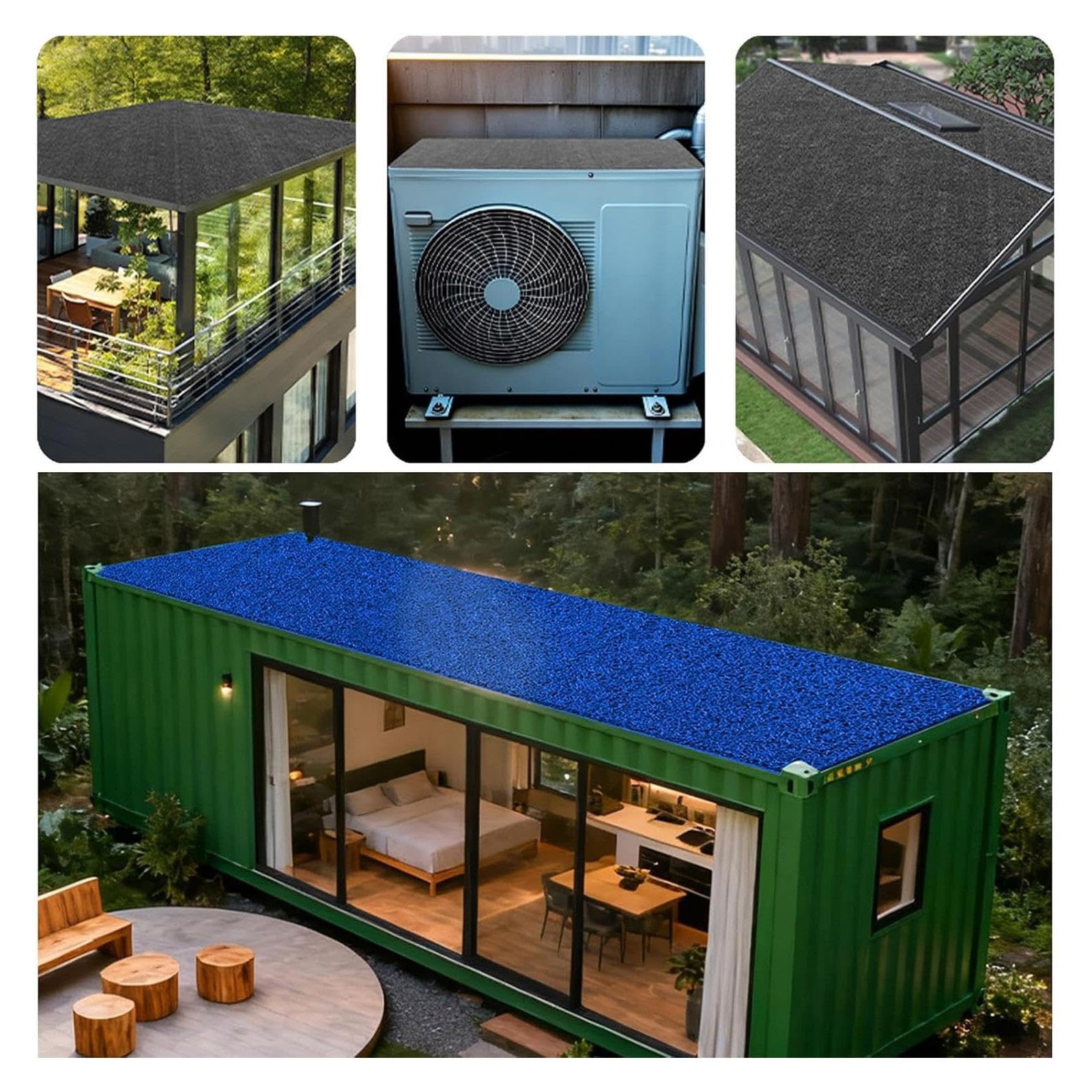 Almohadilla Insonorizante para Refugios contra La Lluvia, Alfombra Acústica Gruesa con Respaldo PVC,para Cubiertas De Techos Y Patios