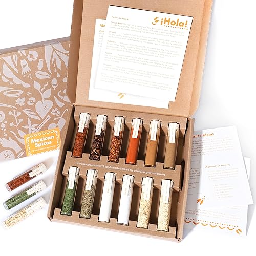 Miniatura 7 de Craftly Caja de regalo de sal y pimienta, juego de especias y condimentos para cocinar, 6 sales y 6 pimientos, Himalaya, hawaiano, limón romero,