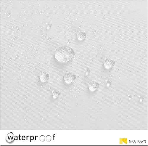 Miniatura 3 de NICETOWN 2 paneles de cortinas impermeables para patio para interiores y exteriores, pestañas adhesivas, gasa suave, transparente, vertical, para