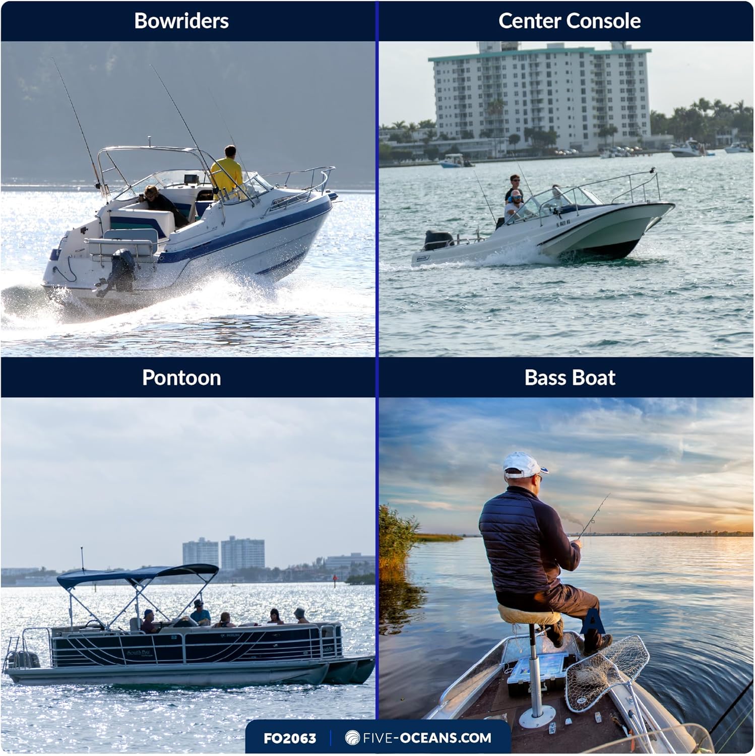 Five Oceans Kayak Drain Plug - Boat Plug, Stainless Steel, Silver, 1-1/4-Inch Transom Hole, Oval Shape, Thread with Rubber Washer Gaskets - FO2063