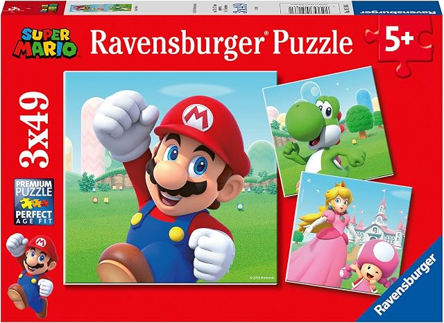 Ravensburger Super Mario - 3x 49 35 Piece Jigsaw Puzzle for Kids Age 5 Years Up