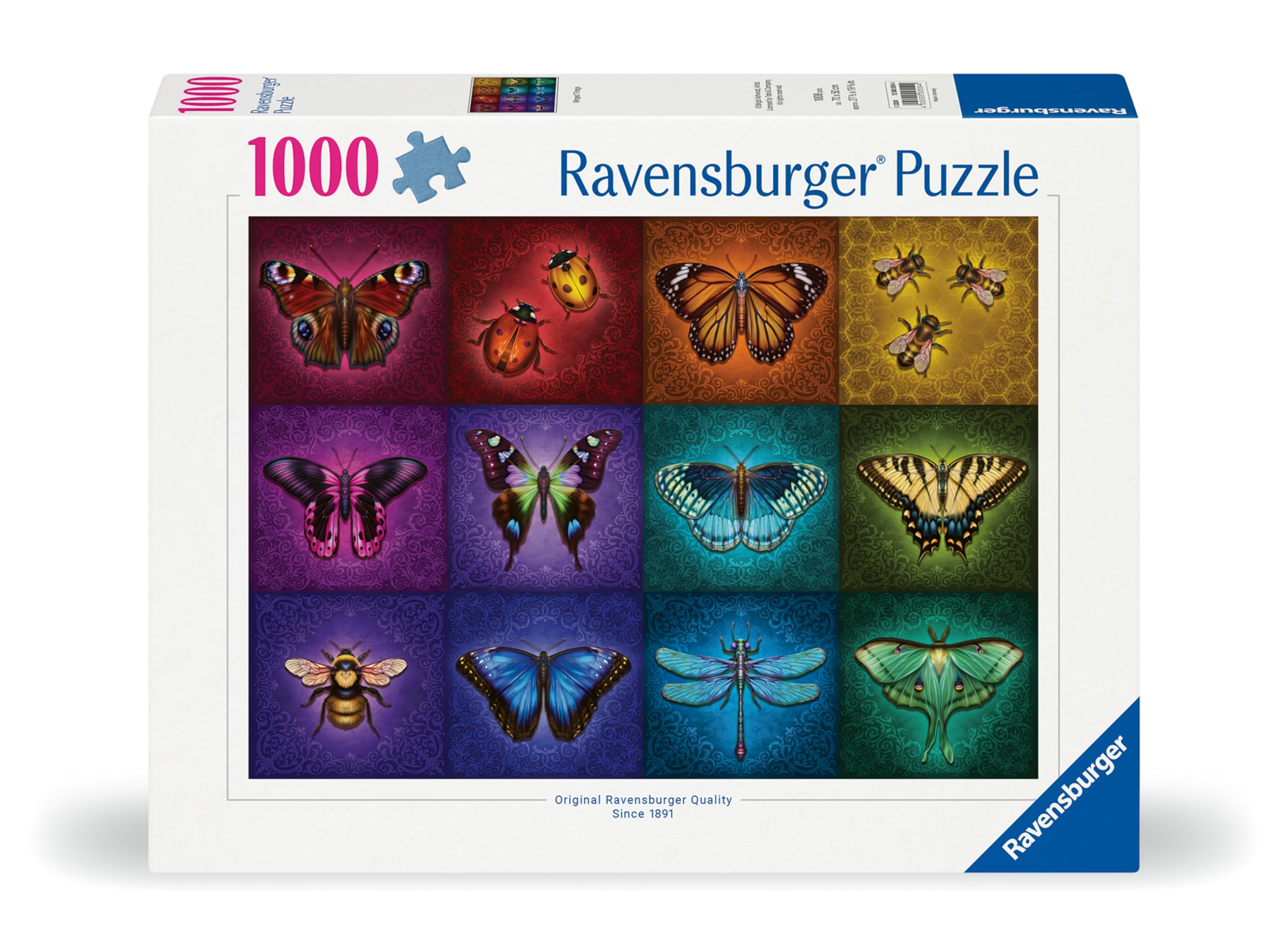 Ravensburger Puzzle 2D 1000 elementów: Piękne skrzydlate owady, Nowy design, Multicolor, 1000 pieces (approx. 27.6 x 19.7 inches) - Image 2