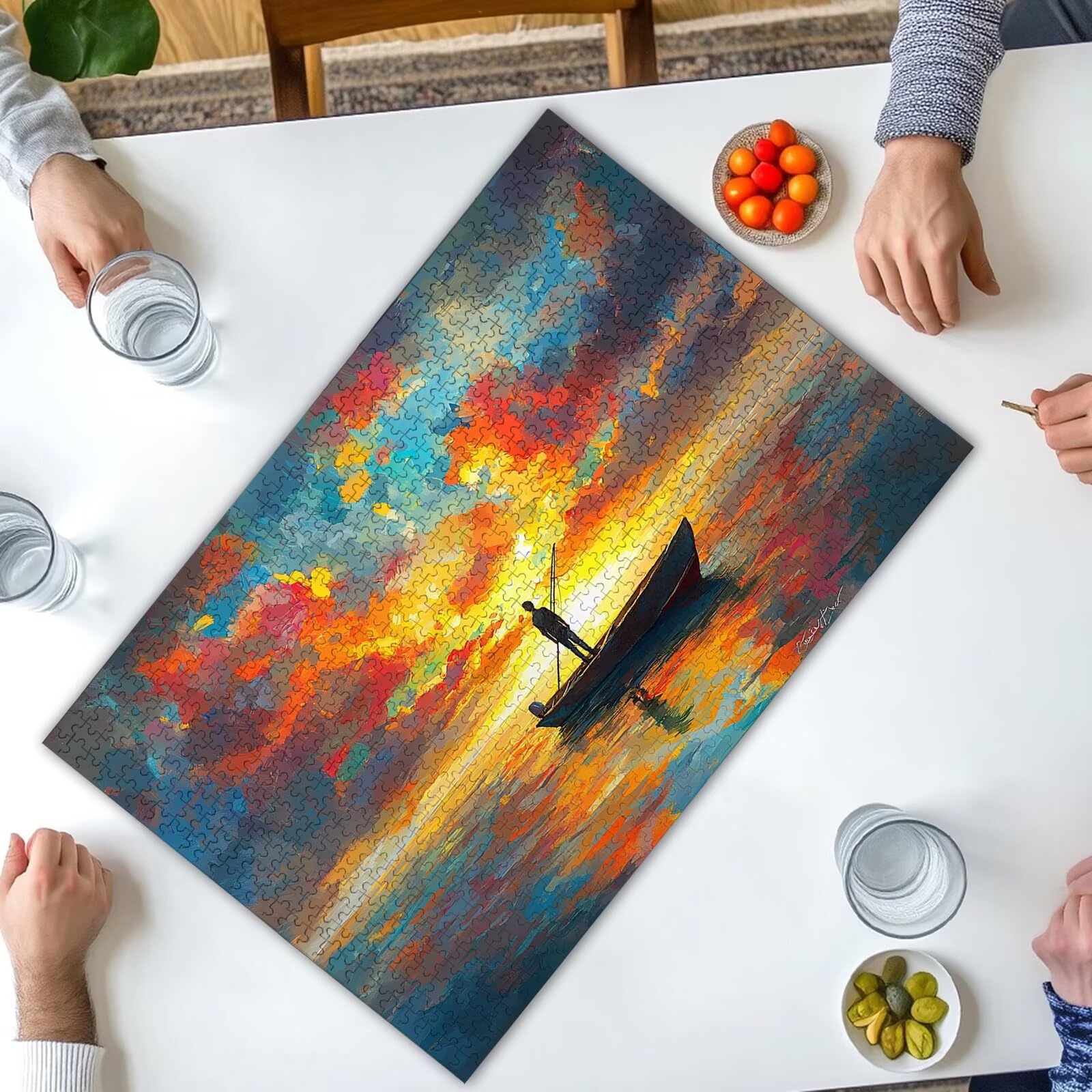 Puzzle 2000 Piezas, Puzzle Paisaje con Caja para Adultos, DIY Atardecer Rompecabezas Madera para Adultos, 2000 Piezas Rompecabezas Desafiante, para Decoracion Hogar, Regalo Mujer, Regalo Hombre, -2570