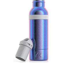 RTIC Bottle Chiller, Insulated Cooler for 12oz Glass Soda or 16oz Aluminum Bottles, Double Wall Vacuum Insulation, Stainless Steel, Sweat Proof, Pacific