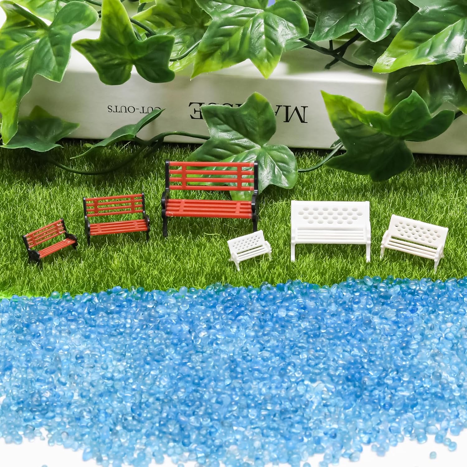 6 Pcs Mini Resin Lounge Chairs for Crafts, Tiny Lounge Chair Figurines for Micro Landscape Garden Lawn DIY Decor