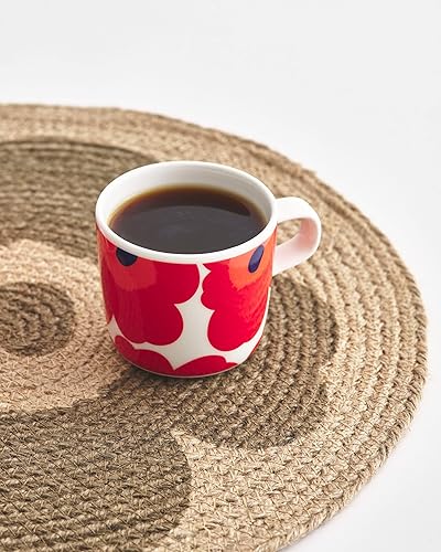 Miniatura 2 de MARIMEKKO Oiva Unikko - Taza de cerámica (rojo)  Refina la decoración de tu cocina con nuestro icónico gres  Elegante taza de café de porcelana para
