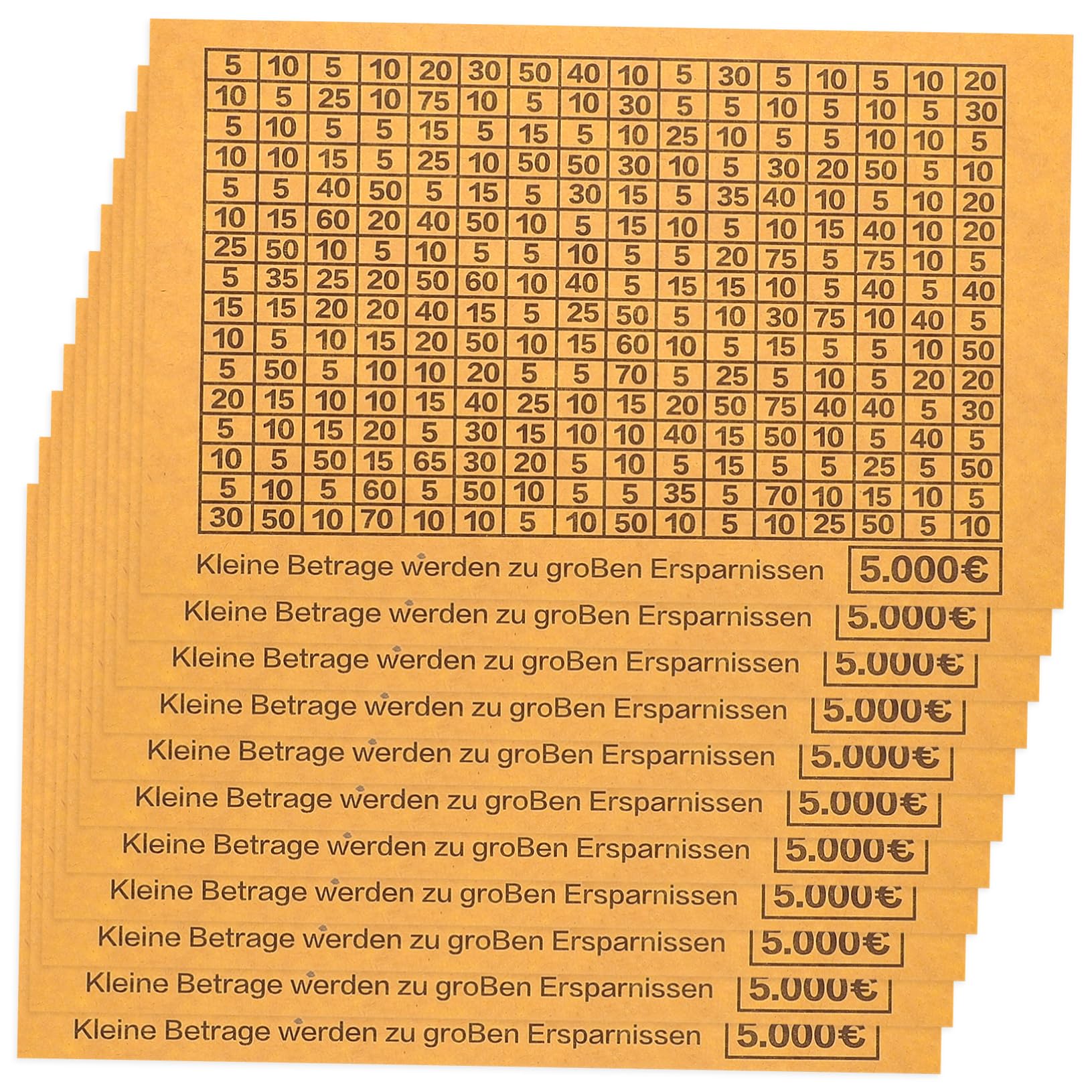 BESPORTBLE DIY Savings Jar Stickers 20 Sheets Money Box Adhesive Target Sticker Set for Financial Goals