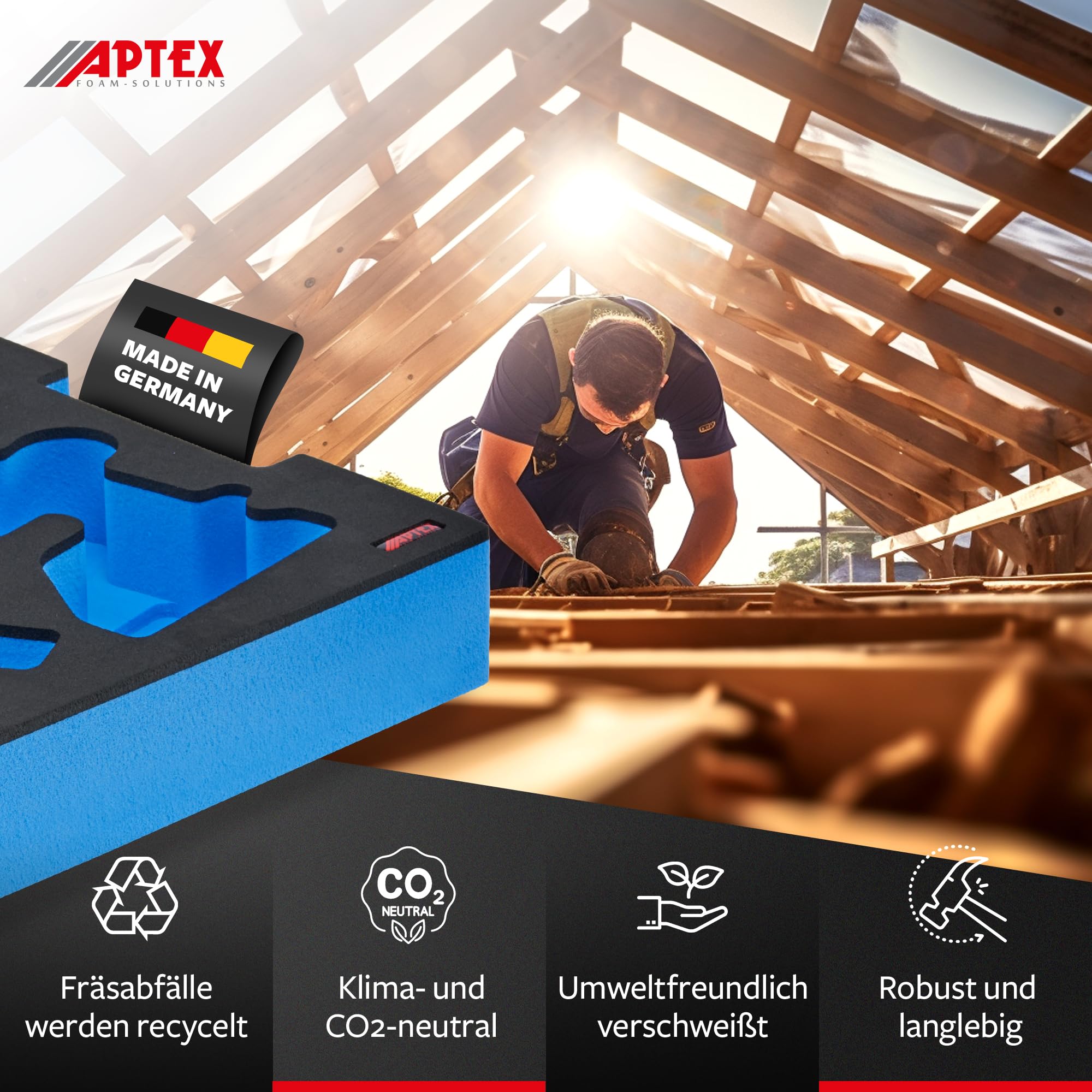 APTEX Schaumeinlage für Bosch GSB 18V-110C L-Boxx 136