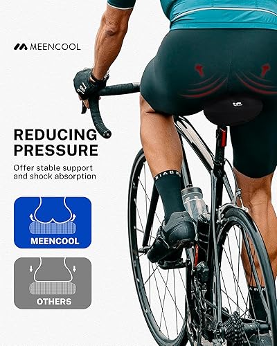 Vista 18 de Bike Seat Cushion - Gel Padded Bike Seat Cover for Men Women Comfort, Adjustable Velcro Secure Bicycle Seat Cushion Compatible with Peloton, Indoor