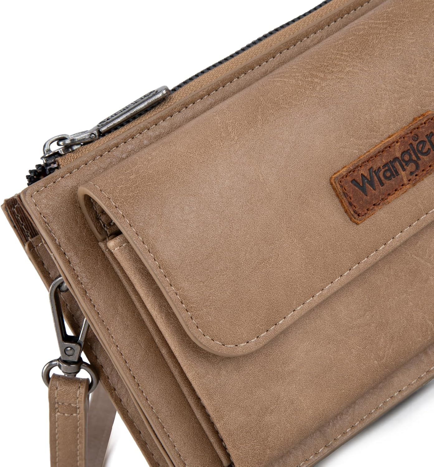Wrangler Crossbody Wallet for Women RFID Clutch Phone Purse with Credit Card Slots | RFID, Vegan Leather, Small, Purses, with Phone Pocket, Adjustable Strap - Image 4