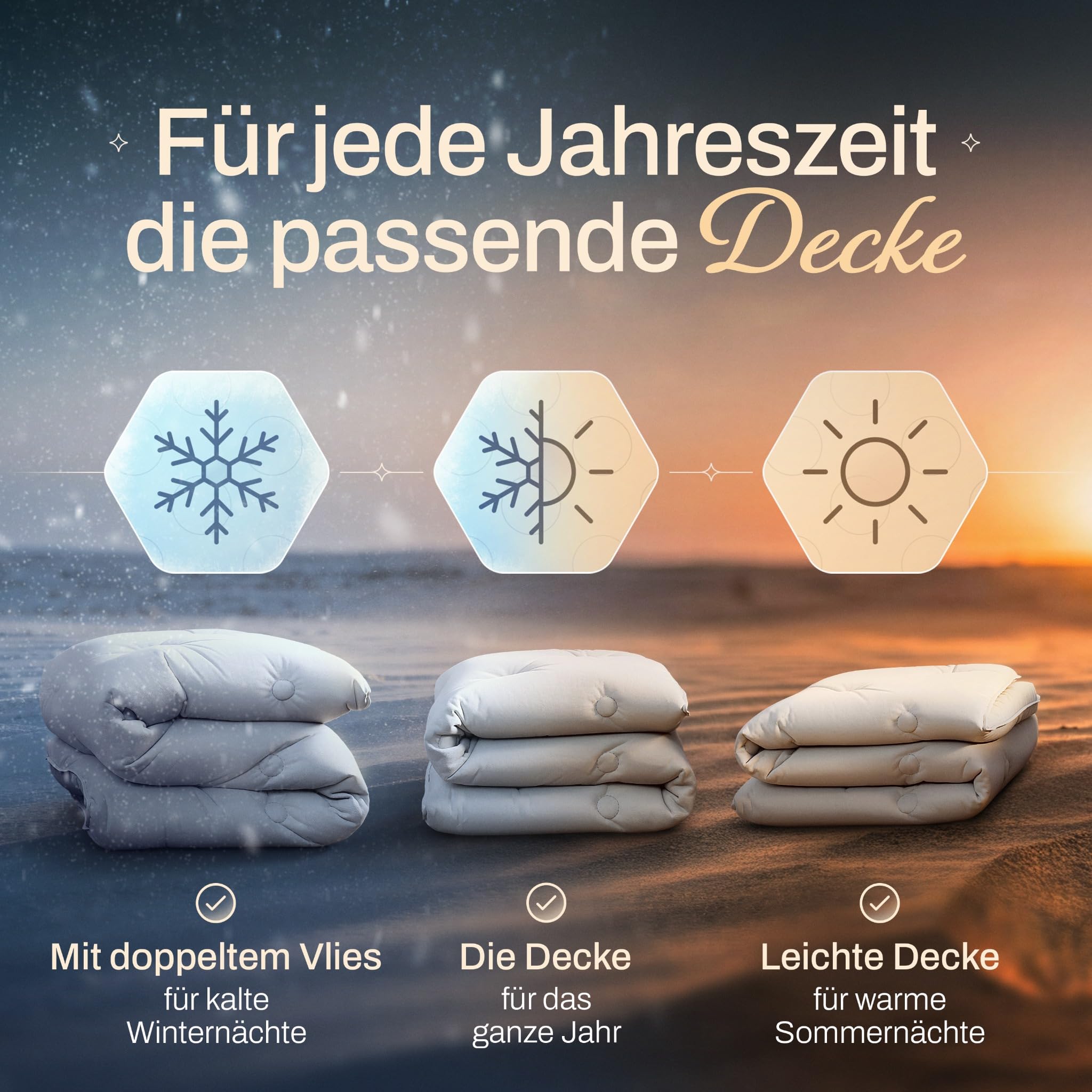 BEFA NATUR Kamelhaar Duo - Winterdecke 135x200 cm – kuschelig warm, 100% Kamelhaarfüllung, Bezug aus Baumwolle, Oeko-TEX Klasse 1, Made in Germany, allergikerfreundlich